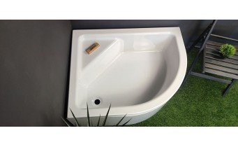 Душовий піддон глибокий з акрилу New Trendy New Maxima 120x85x41 см L, з місцем для сидіння, лівосторонній (B-0378)
