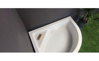 Душовий піддон глибокий з акрилу New Trendy New Maxima 120x85x41 см L, з місцем для сидіння, лівосторонній (B-0378)