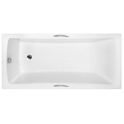 Ванна з ручками акрилова Besco Optima Premium 160x70, пряма + ручки Standard (WAO-160-PKP)