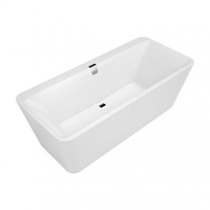 Ванна Villeroy&Boch Squaro Edge 12 DUO 180x80x45 з панелю та сифоном, Кварил (UBQ180SQE7PDV-01)