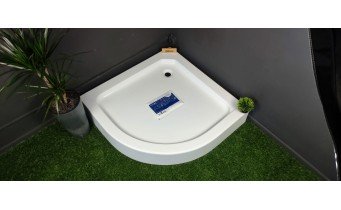 Душовий піддон акриловий, напівкруглий Besco Alex 70x70 см (BAA-70)