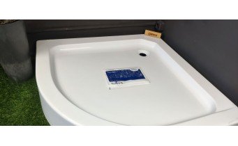 Душовий піддон акриловий, напівкруглий Besco Alex 70x70 см (BAA-70)