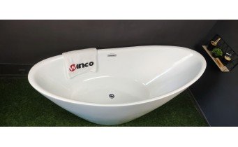 Ванна акрилова окремостояча Polimat ZOE 180х80 см, біла  глянцева + ніжки (00256)