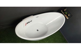 Ванна акрилова окремостояча Polimat ZOE 180х80 см, біла  глянцева + ніжки (00256)