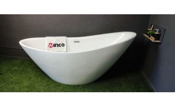 Ванна акрилова окремостояча Polimat ZOE 180х80 см, біла  глянцева + ніжки (00256)