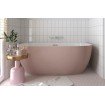 Окремостояча пристінна ванна акрилова Polimat RISA 160x80 см, рожева, pink + ніжки (00480)