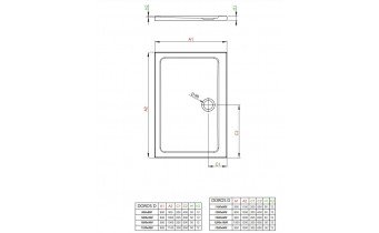 Душовий піддон прямокутний Radaway Doros D 120x90 см, білий (SDRD1290-01)