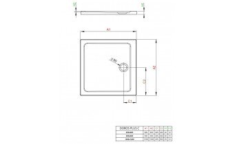 Душовий піддон Radaway Doros Plus C 80x80x4,5 (SDRPC8080-01)
