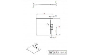 Душовий піддон Radaway Giaros C 90x90x4 см, білий (MKGC9090-03)