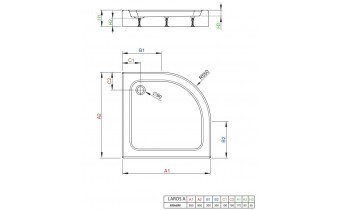 Душовий піддон Radaway Laros A Compact 85x85x17см, білий (SLA8585-01)