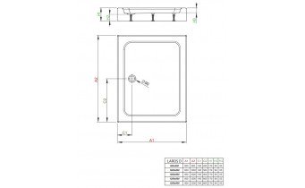 Душовий піддон прямокутний Radaway Laros D Compact 80x90x17 см, білий (SLD8917-01)