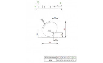 Душовий піддон Radaway Patmos A Compact 80x80x16 см, білий (4S88155-05)