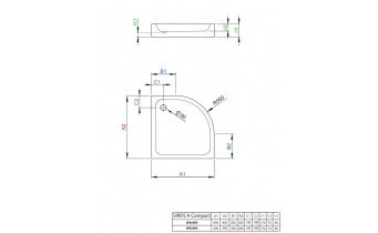 Душовий піддон Radaway Siros A Compact 80x80x17 см, білий (SBA8817-2)