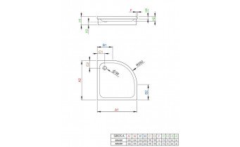 Душовий піддон Radaway Siros A 90x90x17 см, білий (SBA9917-1)