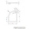 Душовий піддон асеметричний Radaway Tasos Plus E 100x80 см, Лівий, білий (STE1086-30L) Душовий піддон асеметричний Radaway Tasos Plus E 100x80 см, Лівий, білий (STE1086-30L)