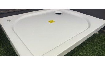 Душовий піддон прямокутний Radaway Delos D 90x75x14,5 см, білий, Правий з панеллю що знімається (4D97514-03R)