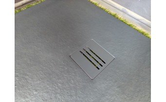 Душовий піддон, камяний Radaway Kyntos C 100x100 см, антрацит (HKC100100-64)