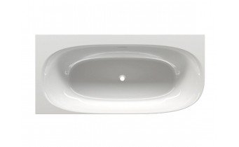 Окремостояча акрилова ванна Riho Omega Corner 170x80 R з сифоном click / clack + ніжки (BD29)
