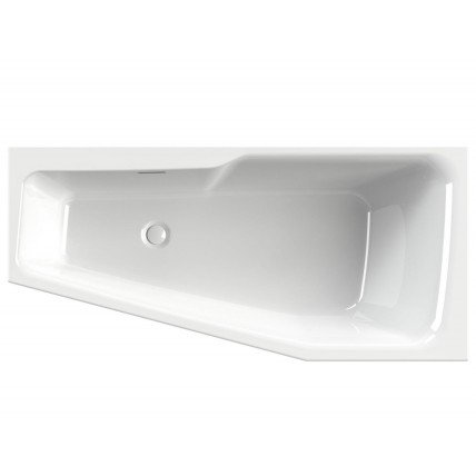 Акрилова ванна Riho Rethink Space 160x75/47,5 см L, асиметрична з сифоном click / clack (BR14005)