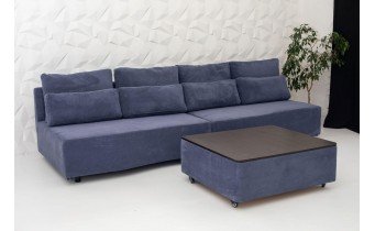 Диван з модулів, модульний Рояль / Royal 302x112 см, столик із шухлядою, можна змінити розміри, обрати колір тканини (FAB1035)