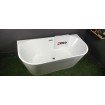 Пристінна окремостояча акрилова ванна Oval / Овал 180x80x58 см, біла глянцева, суцільнолита із заокругленими кутами