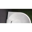Пристінна окремостояча акрилова ванна Oval / Овал 170x80x58 см, біла глянцева, суцільнолита із заокругленими кутами