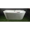 Пристінна окремостояча акрилова ванна Oval / Овал 180x80x58 см, біла глянцева, суцільнолита із заокругленими кутами