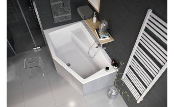 Ванна акрилова асиметрична Excellent Vesper 160x100 см, Лівостороння (WAEX.VEL16WH)