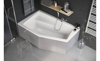 Ванна акрилова асиметрична Excellent Vesper 160x100 см, Лівостороння (WAEX.VEL16WH)