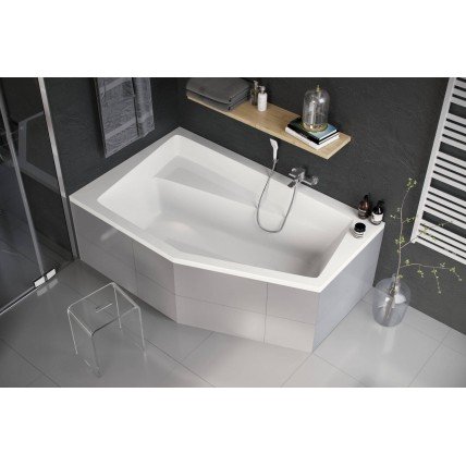Ванна акрилова асиметрична Excellent Vesper 160x100 см, Лівостороння (WAEX.VEL16WH)