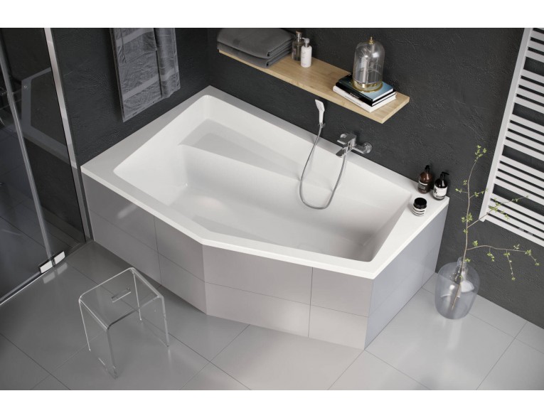 Ванна акрилова асиметрична Excellent Vesper 160x100 см, Лівостороння (WAEX.VEL16WH)
