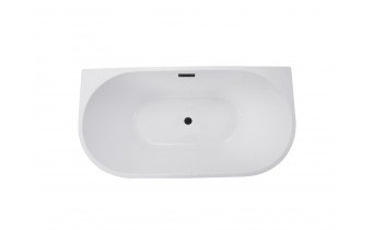 Окремостояча акрилова ванна Besco Vica 170x80 з сифоном click / clack, чорний (WAS-170-VCZ)