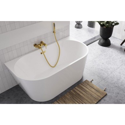 Окремостояча акрилова ванна Besco Vica 170x80 з сифоном click / clack, золотий (WAS-170-VZL)