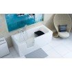 Ванна з дверцятами акрилова Polimat Vovo 150x75 см, + ніжки, для людей з обмежиними можливостями, похилого віку, інвалідів (00484)
