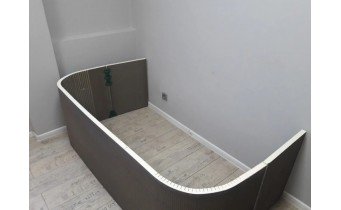 Ванна акрилова, півкругла з двох сторін Excellent Arana 180x85 см, пристінна (WAEX.ARA18WH)