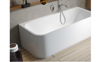 Ванна акрилова, півкругла з двох сторін Excellent Arana 180x85 см, пристінна (WAEX.ARA18WH)