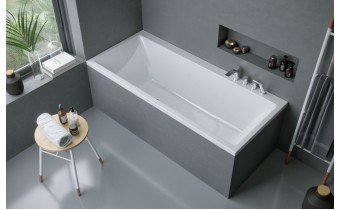 Акрилова ванна Radaway Aridea 200x90 см, пряма з ніжками + сифон для ванни Radaway R135L (WA1-24-200x090U)