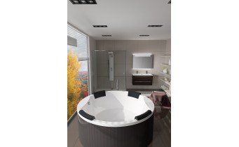 Кругла ванна акрилова Riho Colorado / Колорадо 180 см Ø окремостояча, велика ванна, на  2 - 4 особи, під забудову, облицювання (BB02)
