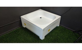 Душовий піддон глибокий акриловий, квадратний Polimat Karen 70x70x29.5 см (00207)
