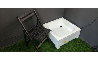 Душовий піддон глибокий акриловий, квадратний Polimat Karen 70x70x36 см (00209)