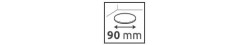ОТВІР В ПІДДОНІ: Ø 90 MM