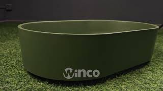 Умивальник із штучного каменю на стільницю Omnires Ovo M+ 55x36 см, оливковий матовий
