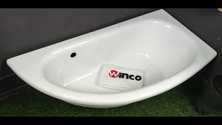 Ванна акрилова Besco Milena, асиметрична, купити асиметричну акрилову ванну, вінко, winco