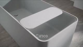 Окремостояча ванна Dremex Glow 160x73, мармур з покриттям Gelcoat, Ванна з мармуру, Камяна ванна