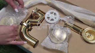 Сифон для ванни ретро Besco Retro Otylia Gold klik klak з переливом, золотий колір