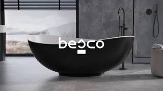 Окремостояча камяна ванна для двох Besco Siya